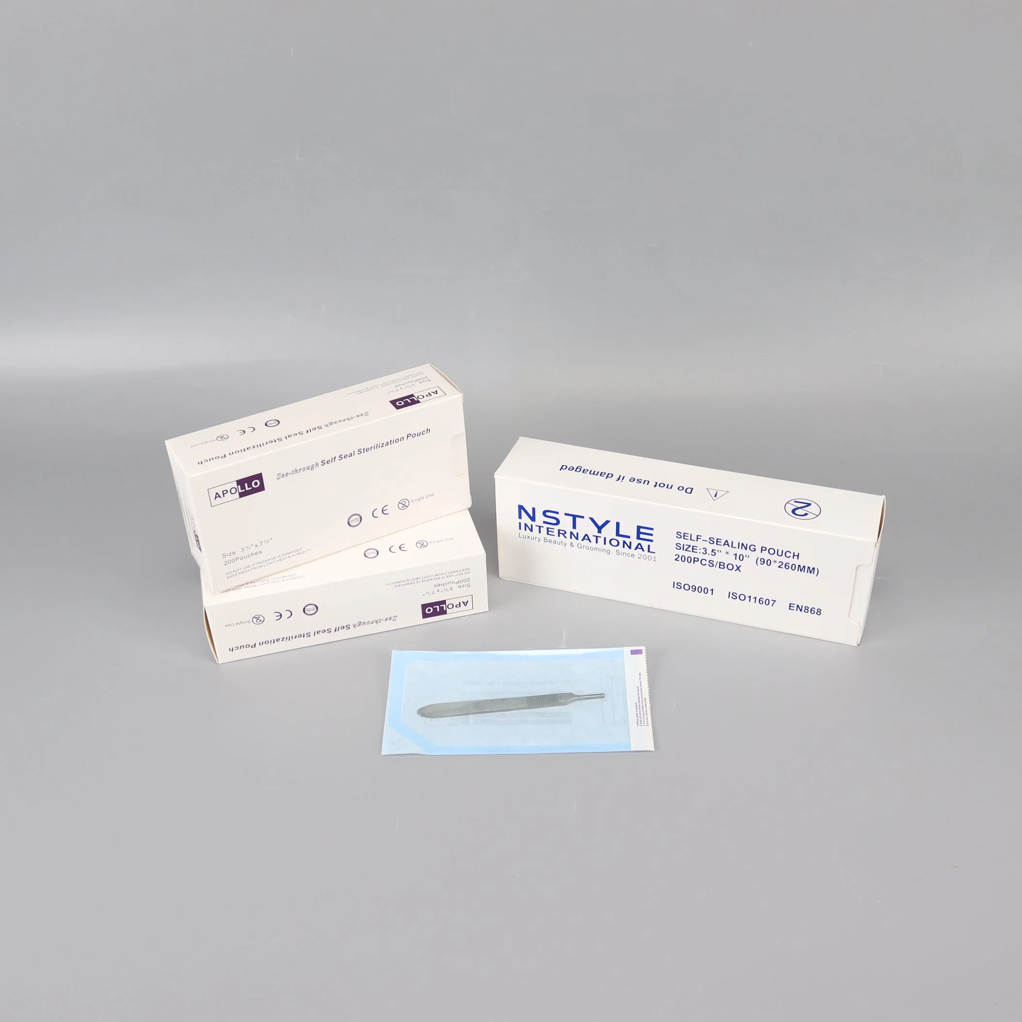 Self Seal Sterilization Pouch 3.5" X 10", 200 Per Box