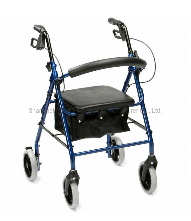 Manual Rehabilitation Walking Rollator with Arm Rest with Soft Seat