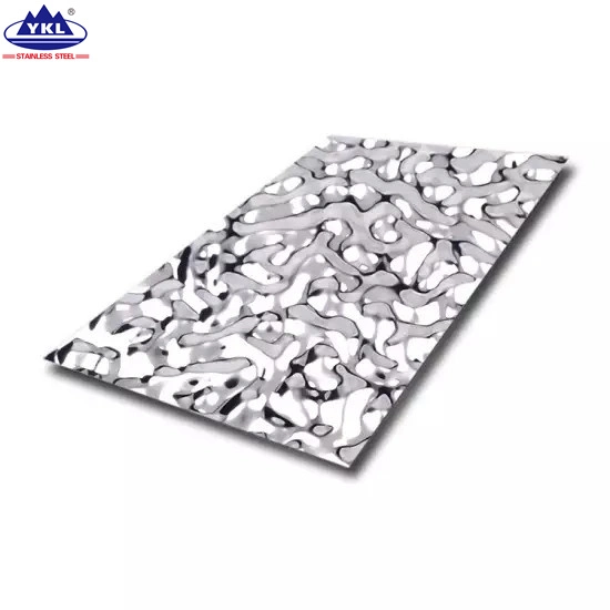 Ss 201 430 304 Wall Panel Water Ripple Hammered Stainless Steel Sheet