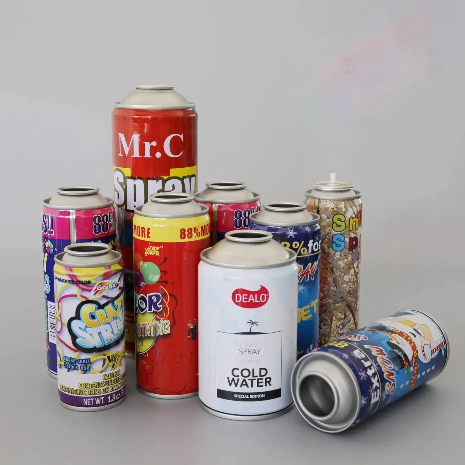 Metal Tin Packing Customized Logo Tinplate Aerosol Spray Can