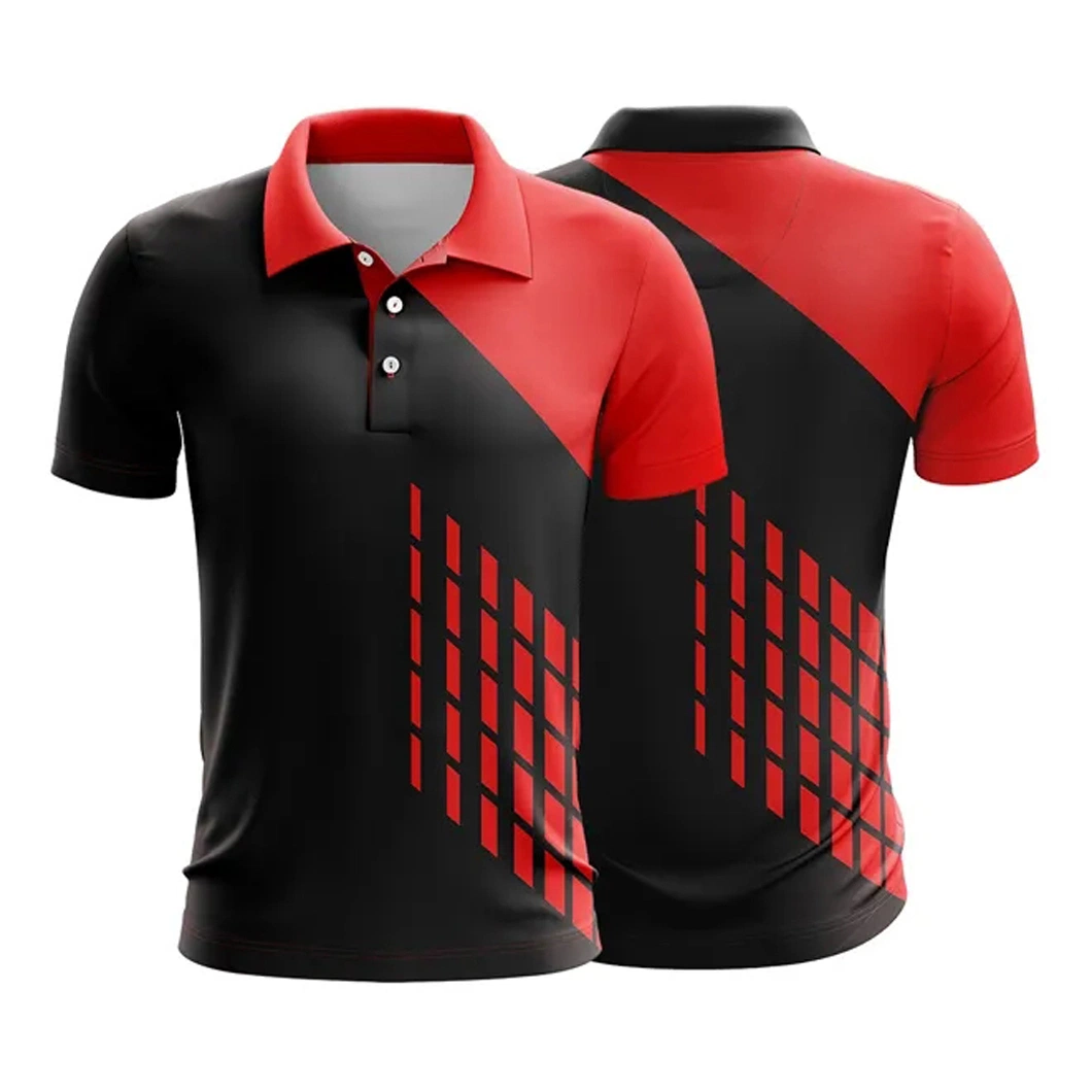 Wholesale Custom Design Golf Jersey Sublimation imprimé à manches courtes Tee Polo 100 % polyester à séchage rapide