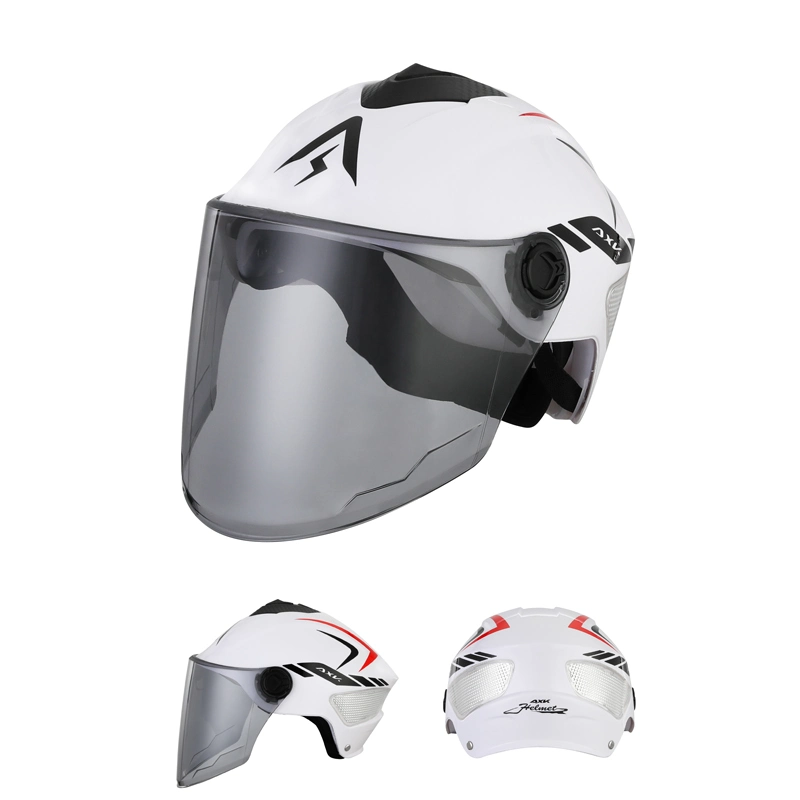 الجملة هليى موتوركيكل هليmet Summer Male Riding Half Helmet Unisex دورة الصيف لسلامة البالغين على الدراجات البخارية الكلاسيكية PP بنصف الوجه