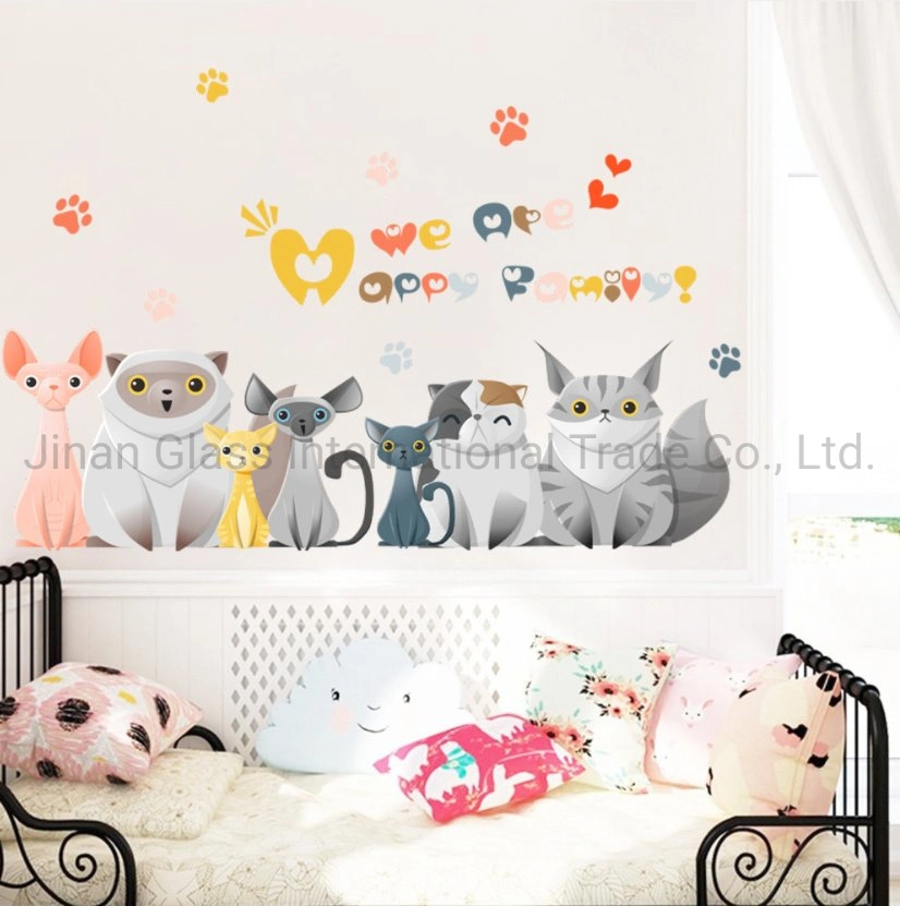 Cartoon Nordic Style Cat Wall Sticker Children's Room Kindergarten Wall Room Decoration Wallpaper Door Sticker