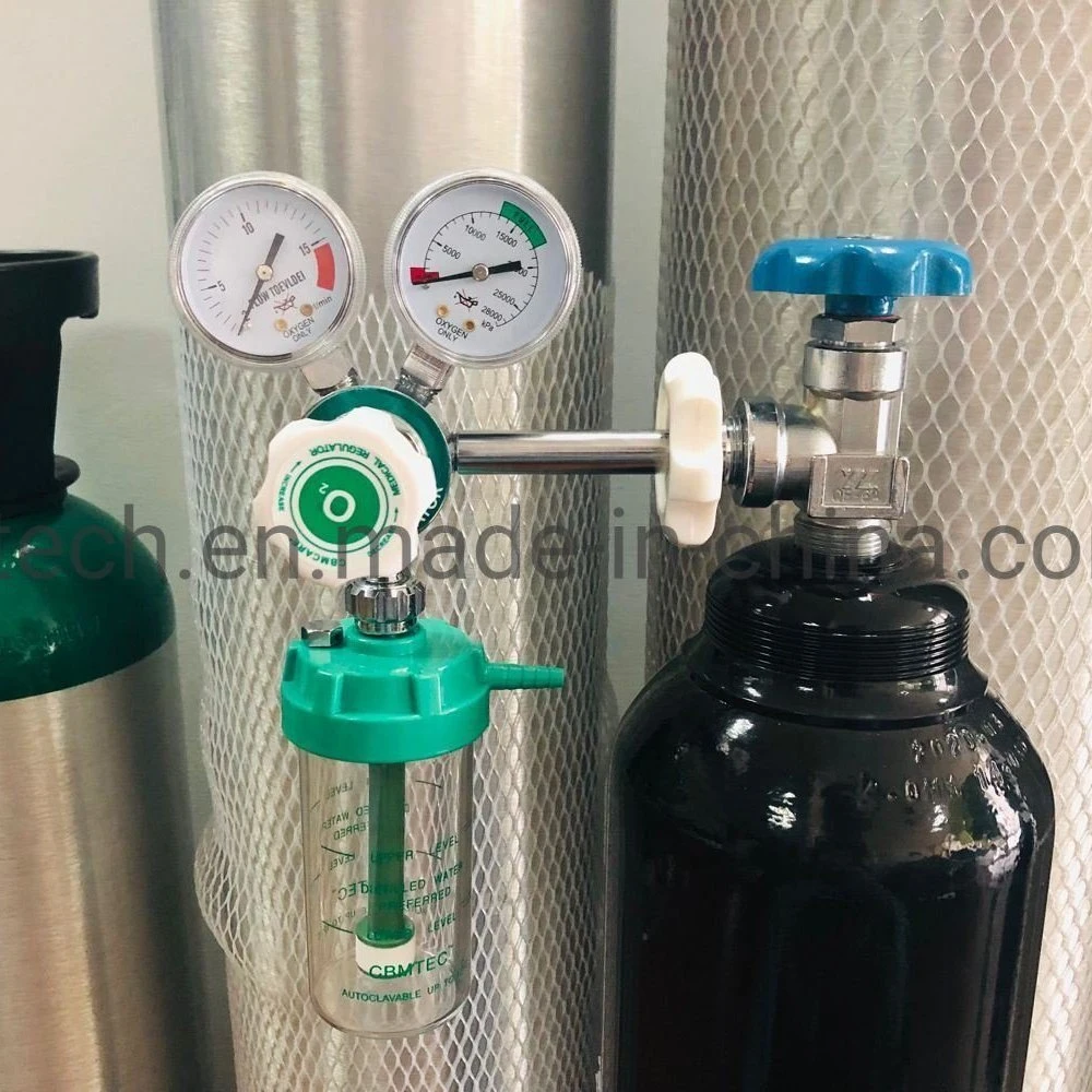 Hospital Medical Double-Gauge Oxygen Cylinder Regulator