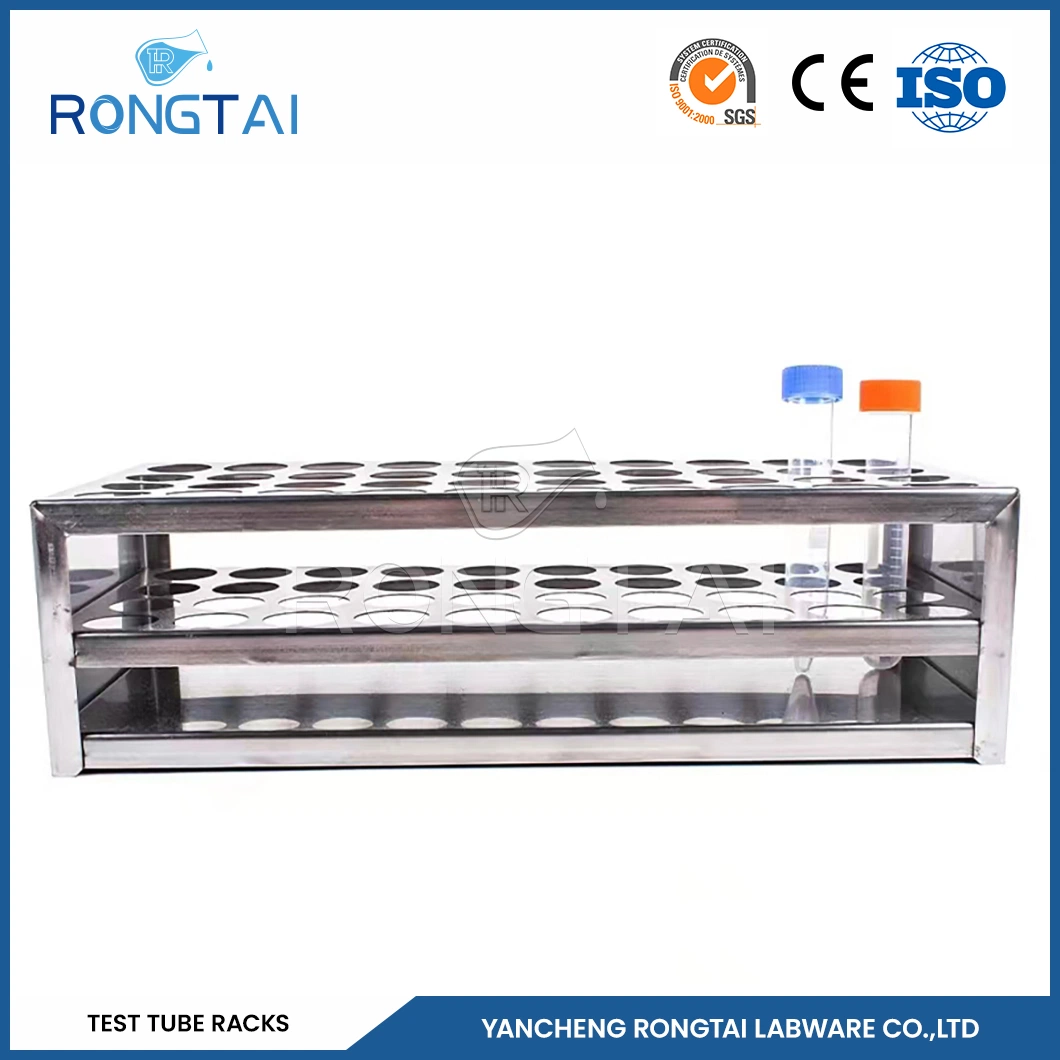 Rongtai Test Tube Stand Used in Laboratory Manufacturers 6*15 Holes Test Tube Rack, Economy Plastic China PP Material Rack for Test Tubes
