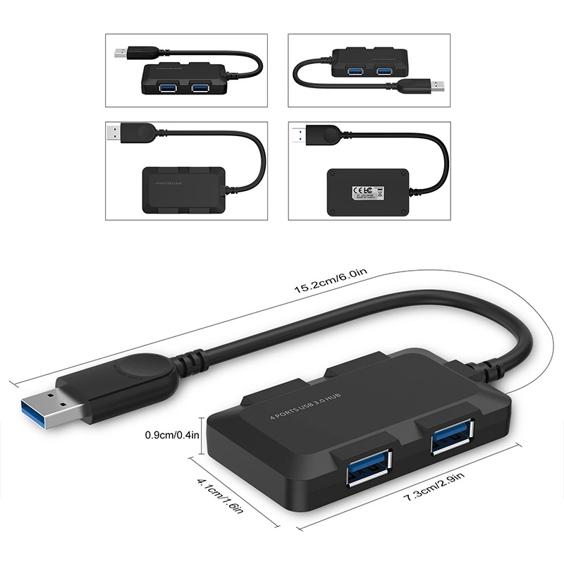 Winstar 3,0-Port Portable USB 5Gbps Hub Uh30410 4 sin controlador