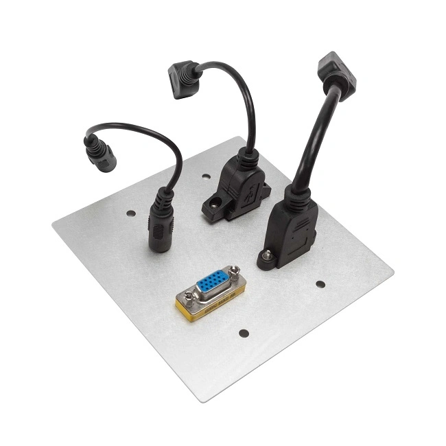 HDMI, VGA, 3.5mm and USB Pass Through Double Gang Wallplate