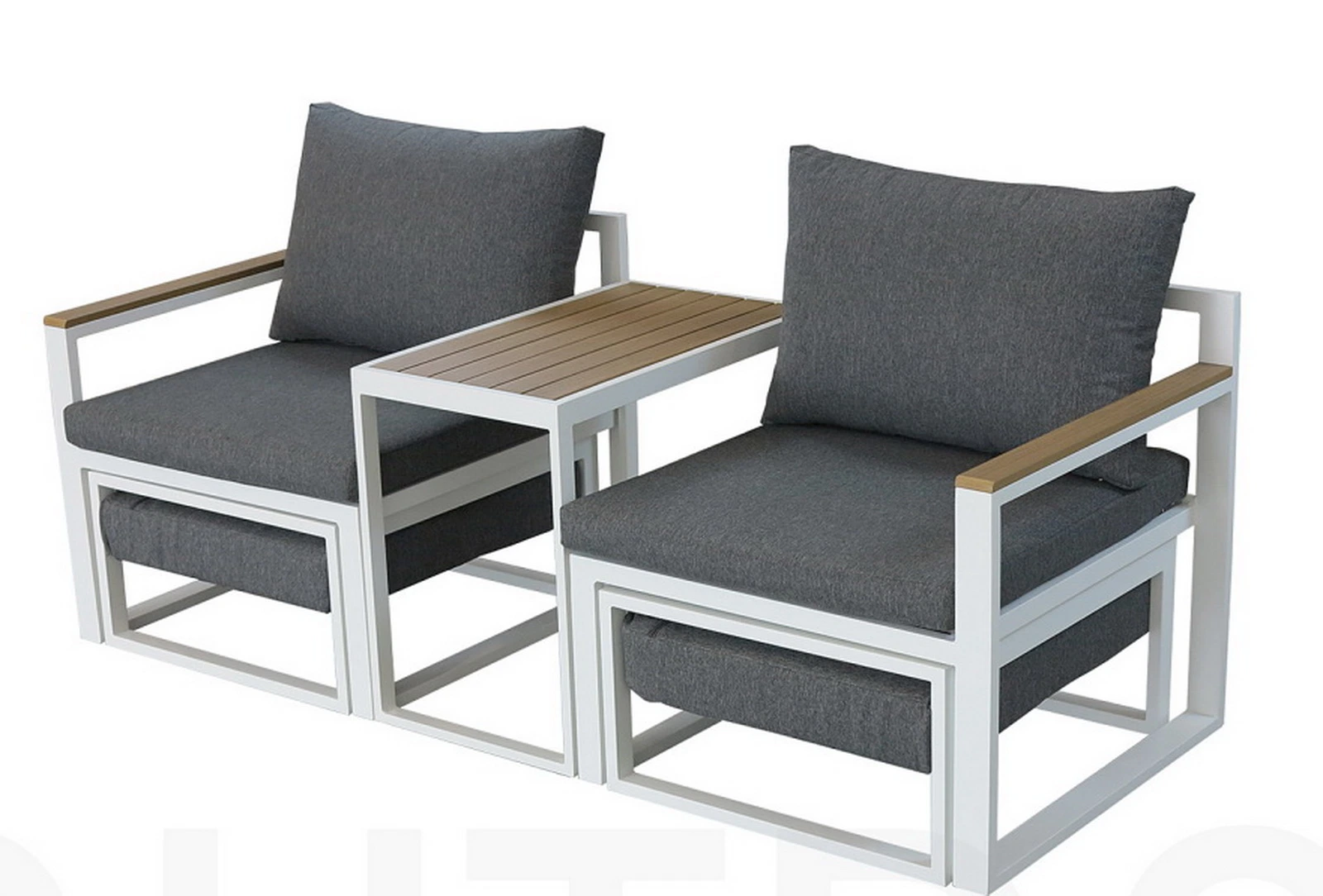 Aluminum Leisure Outdoor Furniture Multifunction Garden Poly Wood Patio Furniture