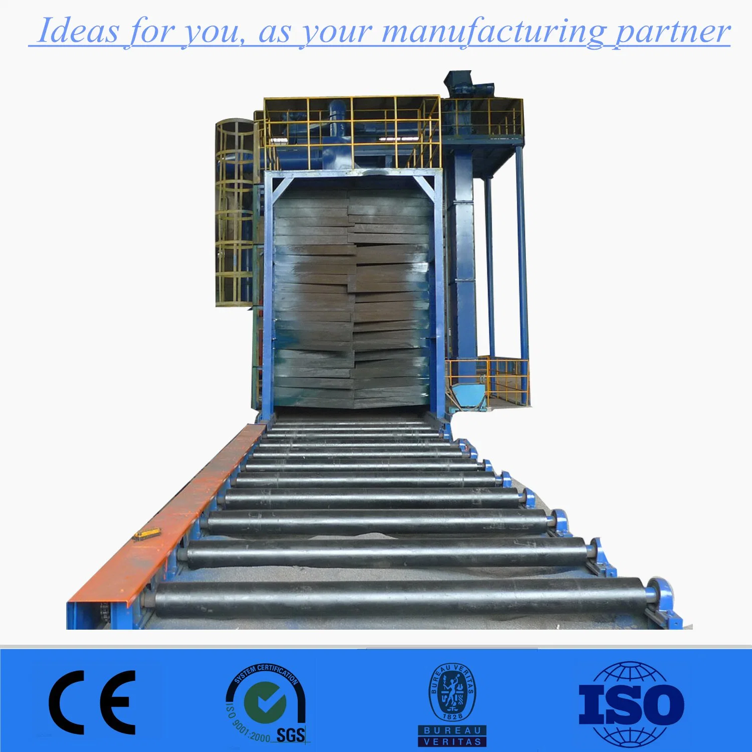 Steel Section Beam Roller Conveyor Shot Blast Cleaning Machine/Equipment/Abrator Manufacturer