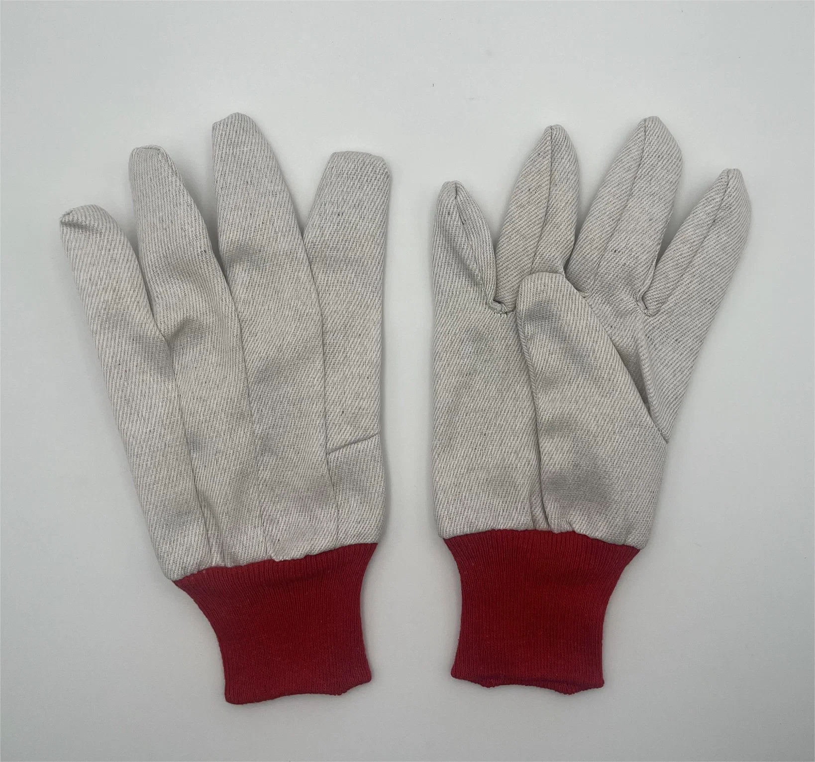 Polyester Drill Cotton Knit Wrist Cuff General Use Safety Gloves