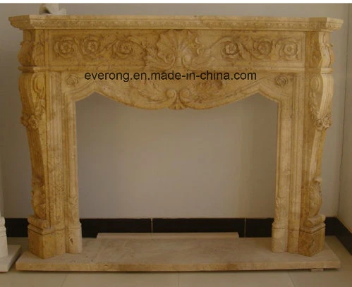 Yellow/Beige Limestone/Travertine/Sandstone/Granite Fireplace Marble Fireplace Mantel