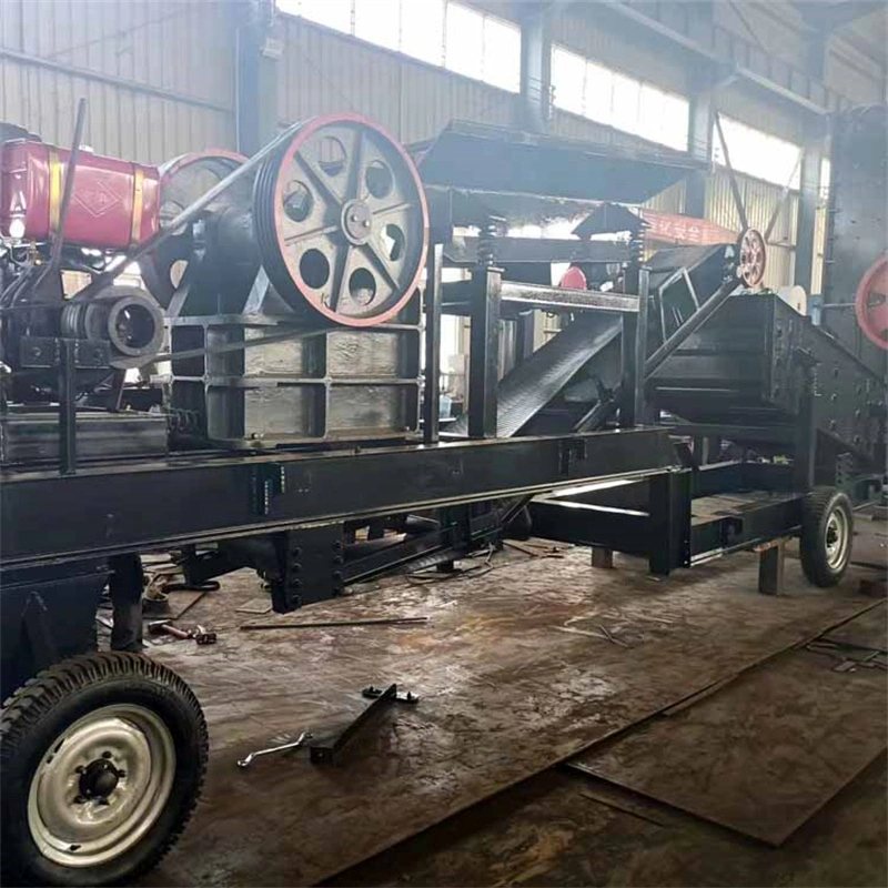 Original Factory 10-50tph Quarry Mobile Jaw Crusher Portable Diesel Stone Gold Ore PE400*600 Primary Rock Crushing Plant Price