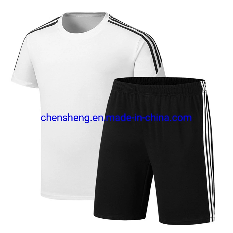 Men Sport Wear Set Custom OEM Logo Gym Sport T Shirt with Shorts for Casual Jogging Wear Football Team