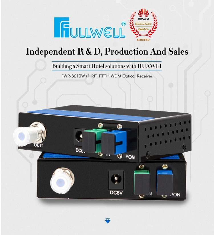 Receptor óptico con WDM SC/Conector PC en la caja de metal