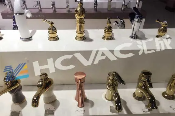 Hcvac Sanitary Faucet / Bathroom Fitting Matte Black, Rose Gold Color PVD Coating Machine