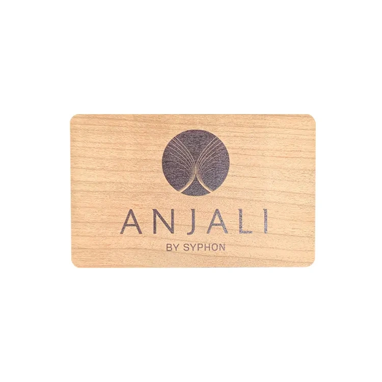Cartão NFC de bambu de alta qualidade cartão de impressão personalizada Ntag de madeira
