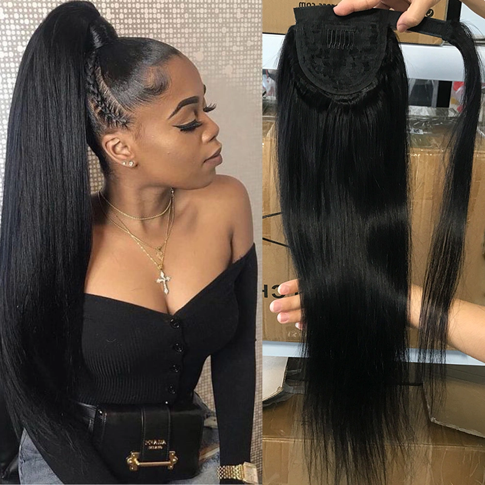 Kbeth Clip in Ponytail Human Hair Extension for Black Ladies in Summer 2021 Fashion Cool Real Human Hair High Temperature Resistance Custom Accept Extensions