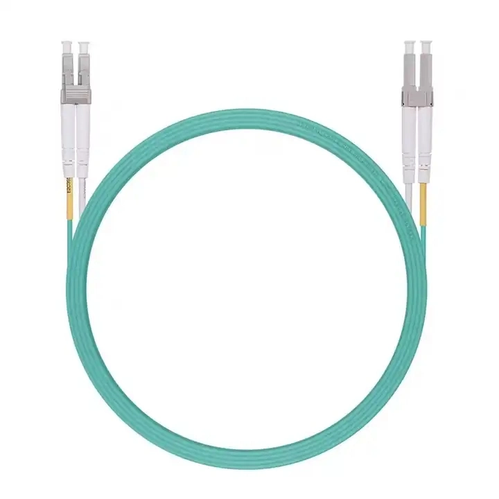 Patch Cord Om3 LC mm 50/125 Duplex 3.0mm 2.0mm Aqua Color Fiber Cable 2core Om3 Optic Fiber Patch Cord