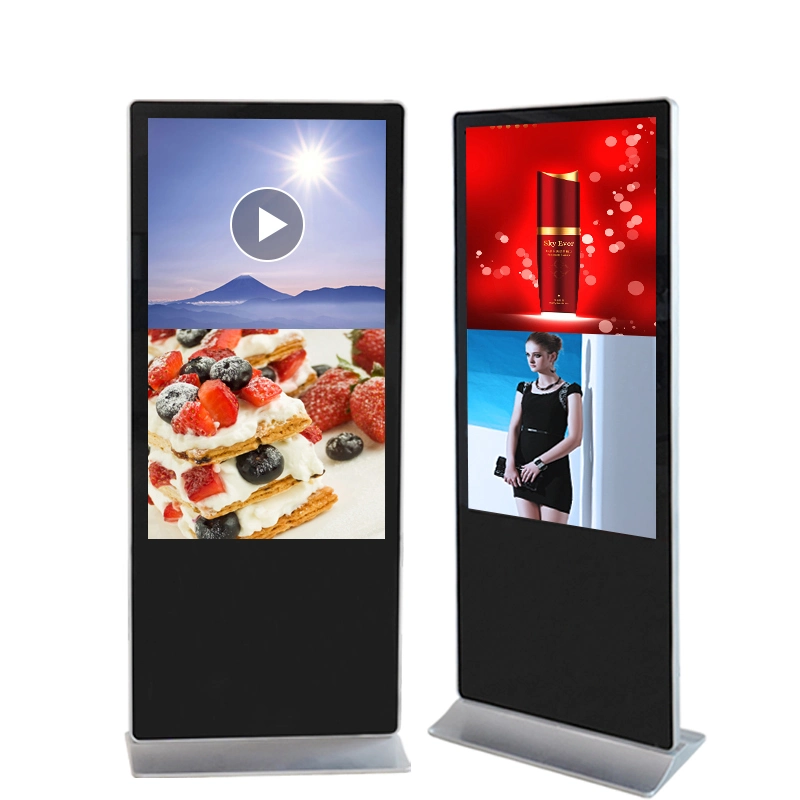 55 Inch Floor Standing 4K Resolution LCD Digital Signage Advertising Display