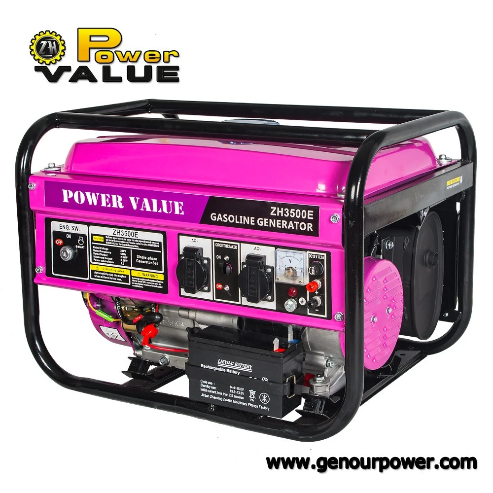 3kW 3000W Generador de gasolina de energía eléctrica portátil de cable de cobre