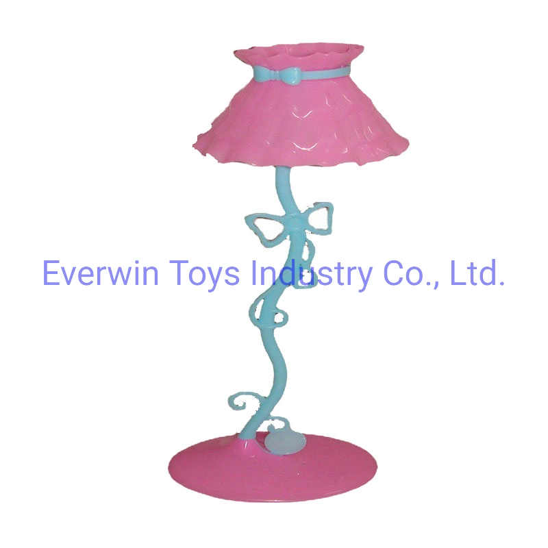 Plastic Toys Doll Furniture Table Chair Lamp for Dollhouse