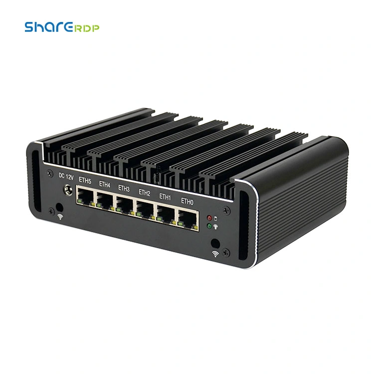 6 LAN RJ45 Industrial Mini PC I3 7167u 7th Gen Dual Core AES-Ni Pfsense Sophos Firewall Router Fanless Linux Ubuntu Mini Computer