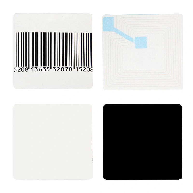 4*4 Cm Square RF 8.2MHz EAS Sticker Anti Theft Retail Alarm Barcode Security Soft Label for Shop Store Supermarket