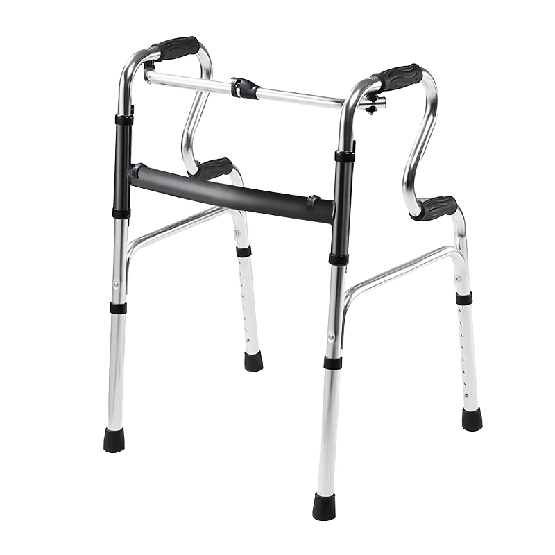 Folding Aluminum Walking Aids Oxidize Walker Height Adjustable Medical Products Stand Aids