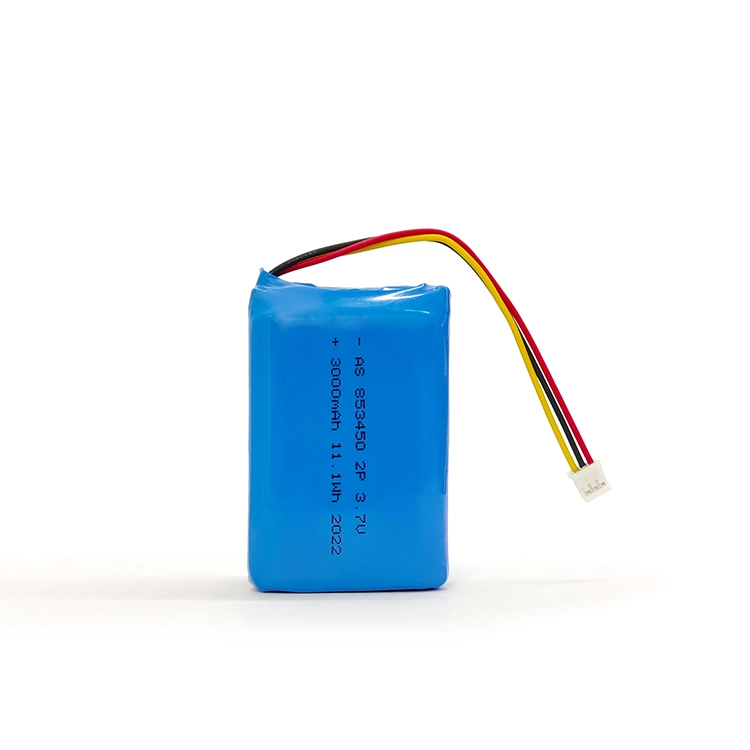 UL2054 Rechargeable 853450 2p 3.7V Lipo Battery 3000mAh Lithium Ion Polymer Battery for POS Terminals/Bluetooth Speaker