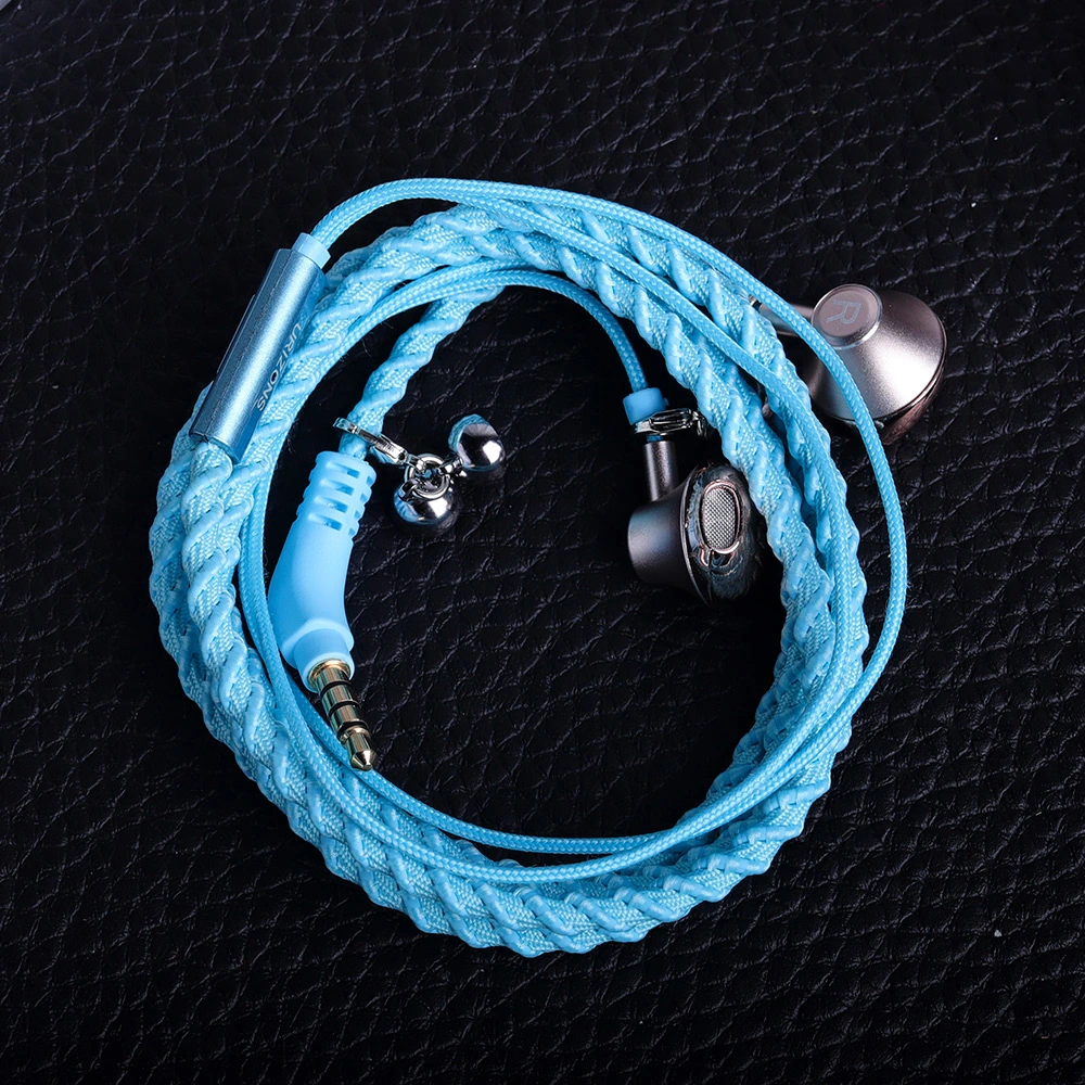 High quality/High cost performance  Headset Fabric Braided Bracelet Earphone for Mobile Phone with Mic