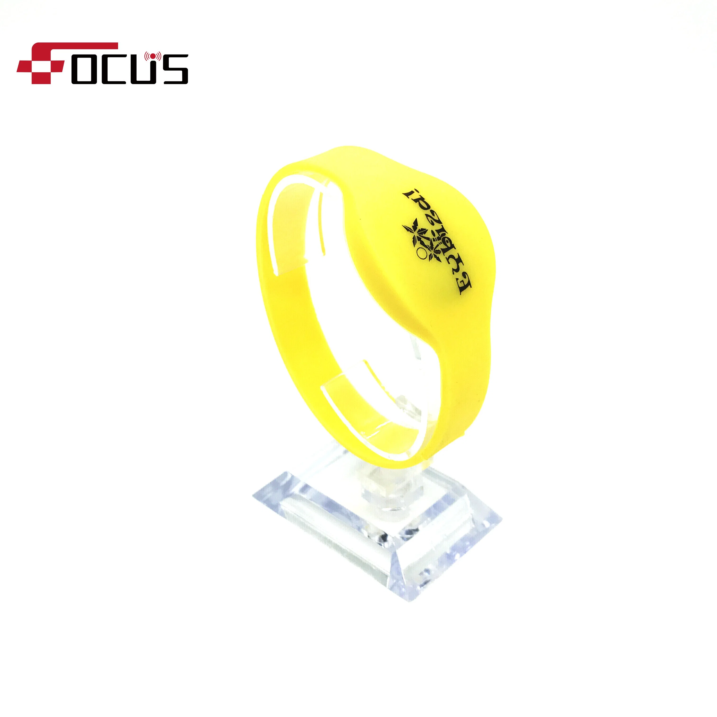 Colorful Customized Printed ISO15693 Chip RFID Silicone Wristband for Hotel