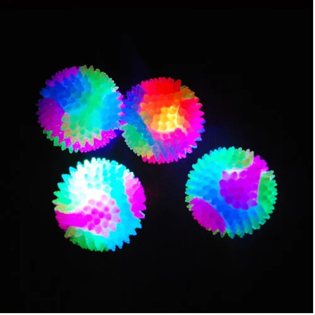 Small Dog Flash Ball TPR Three Colors Solid Bouncy Dog Training Ball