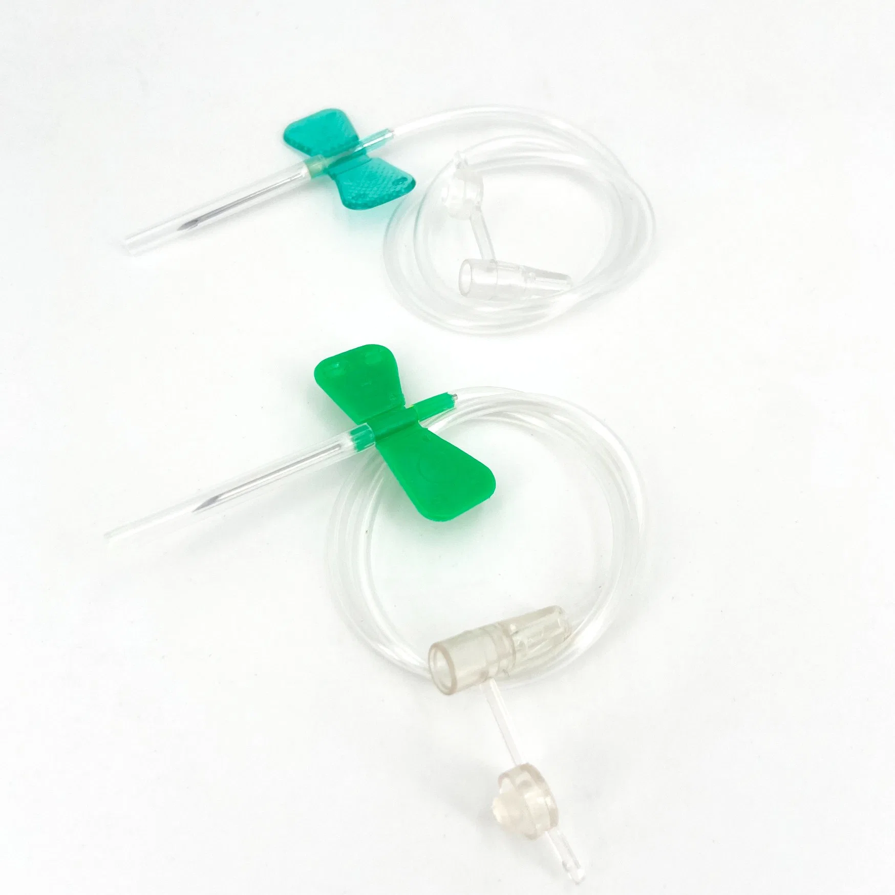 Safety Shiled Medical Scalp Vein Set with 21g Double Wings Needle for Single Use