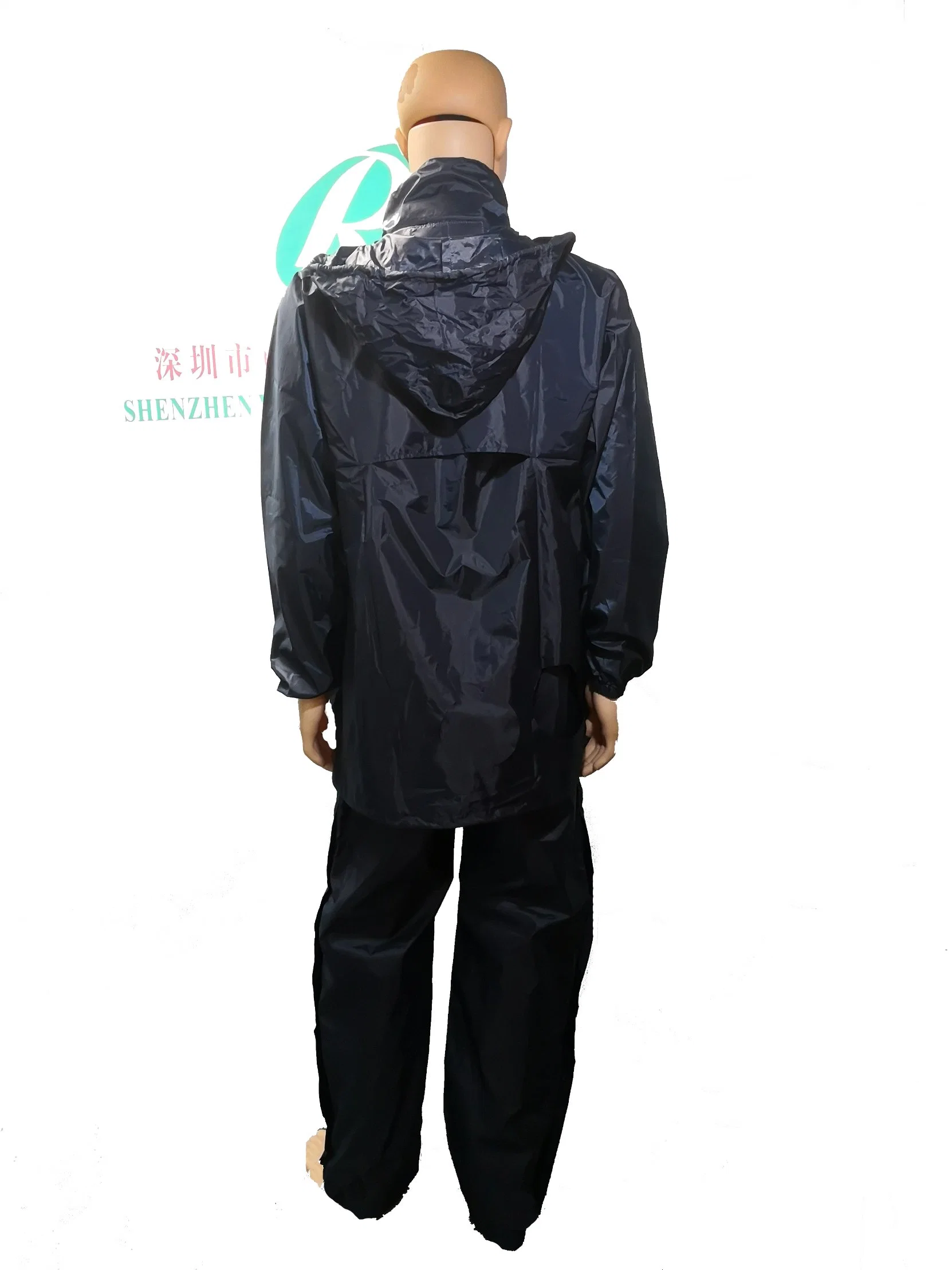 Imperméable en polyester PVC personnalisé avec capuche hiden