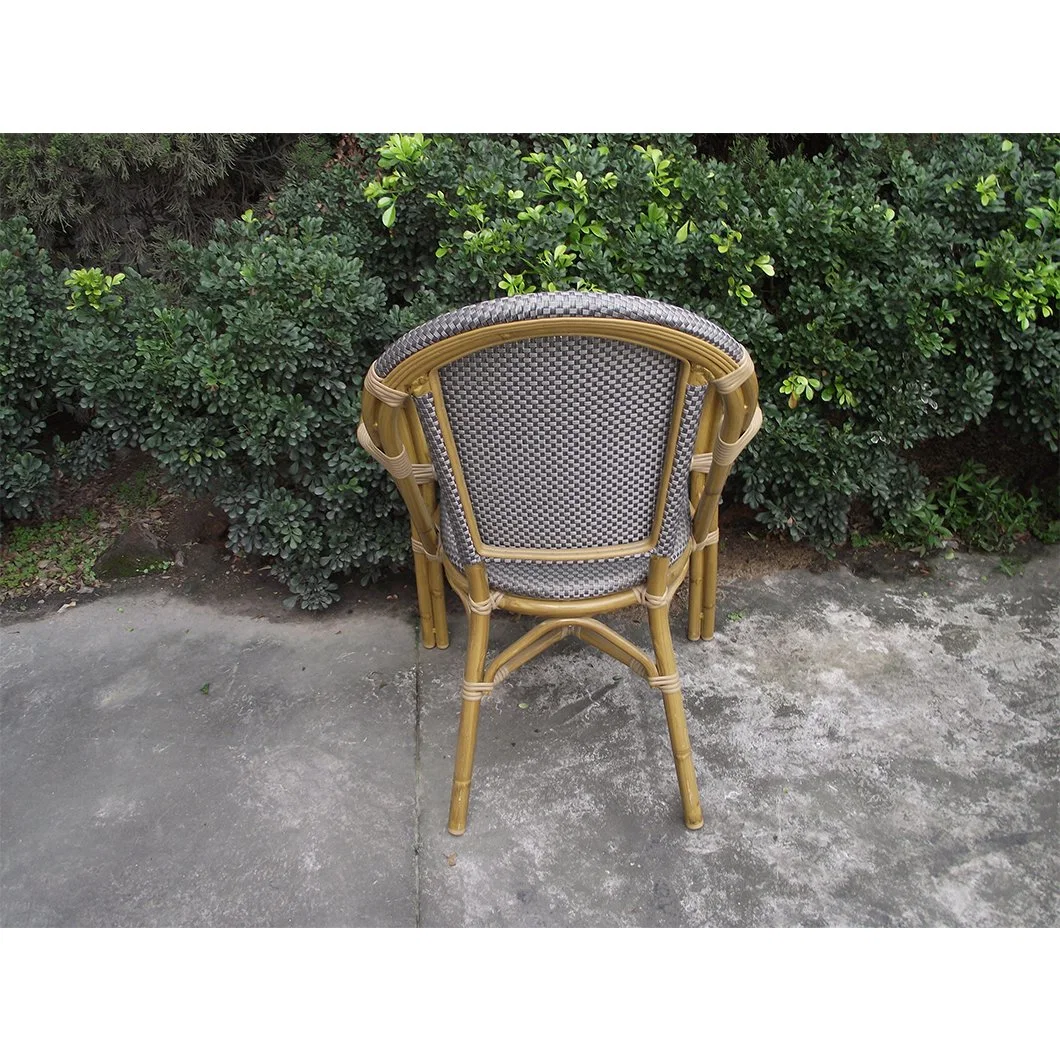 Outdoor Furniture Public Use Cafe Chair Patio Furniture Bamboo Like Rattan Dining Chair