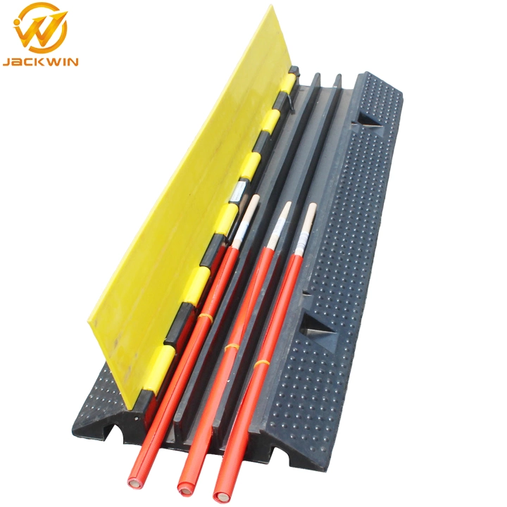 Flexible 3 Channel Floor Rubber Cable Protector Ramp Humps