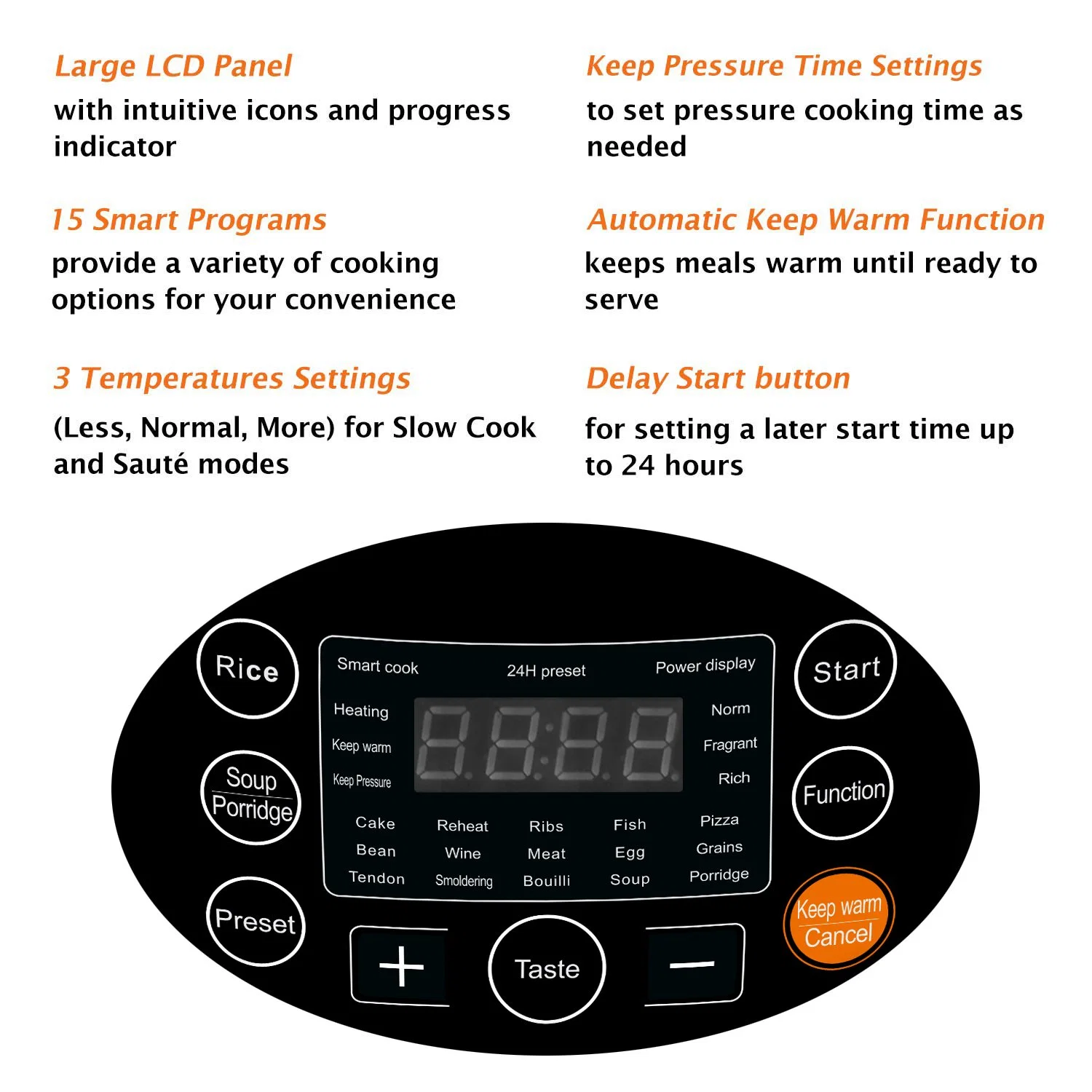 Appareil de cuisine programmable multifonction comme cuisinière électrique pour le riz, de la soupe, porridge, du gruau, le gâteau, ragoût cuiseur à riz de bonne qualité cuiseur à riz électrique