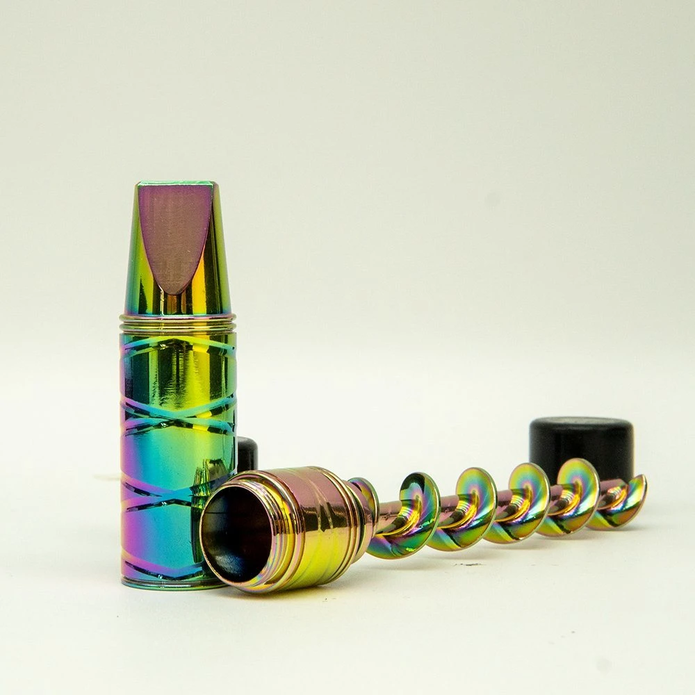 7p V9 100% Copper Sturdy Screw Hand Glass Pipes Accessories for Smoking