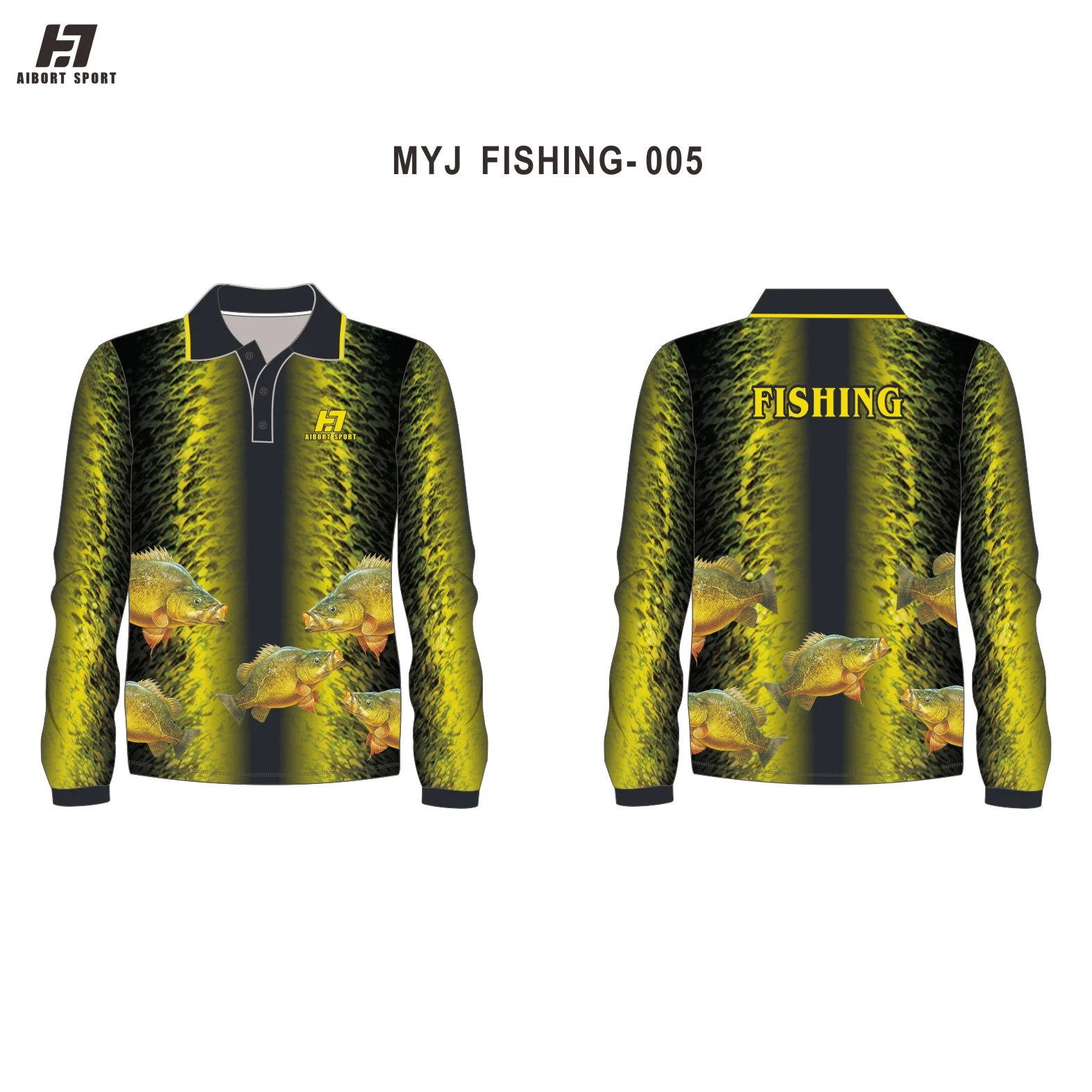 Aibort Custom High quality/High cost performance  Outdoor Children's Sublimation 100% Polyester UV Protection Camo Quick Dry Hooded Fishing T Shirts