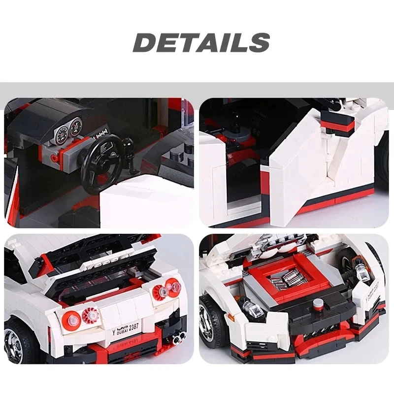 1024 PCS Kids Plastic Toy Boys Gift Creatively Bricks Building Blocks Interesting Children Colorful Model Sport Racing Car Blocks for Kids