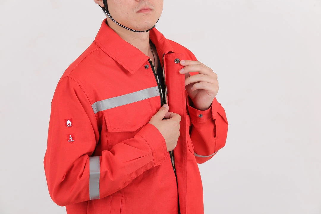 100% Cotton Flame Retardant Safety Clothing with High Visibility Tapes