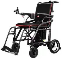 24V/10ah Lithium Battery Portable Lightweight Aluminum Electric Economical Wheelchair with Electromagnetic Brakes