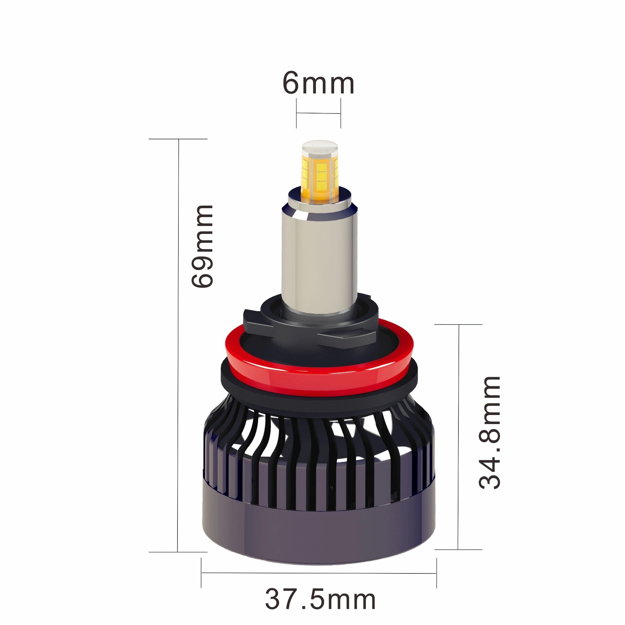 H11 H8 H9 levou lâmpadas do farol 360 grau 60W 6000K 8000lm luminosos Kits de conversão com 50000 horas de vida útil