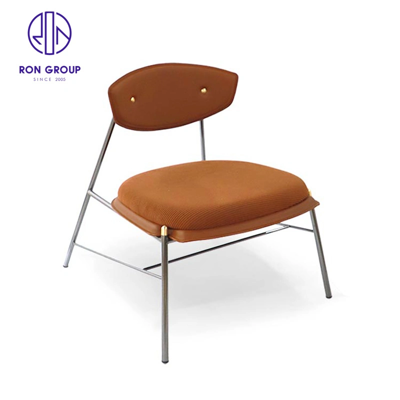 Hot Selling High quality/High cost performance  Restaurant Hotel Cloth Art Soft Back Metal Dining Chair