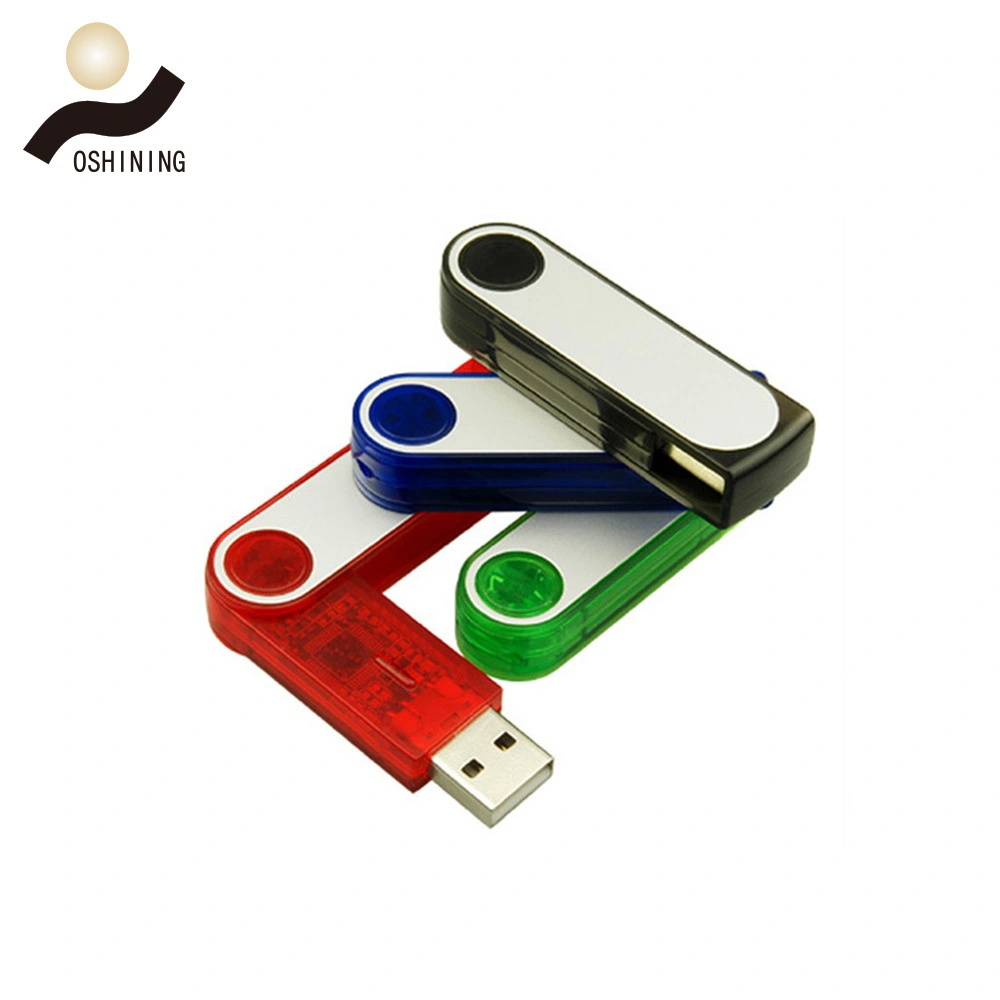 2016 Logotipo personalizado giratorios baratos de la unidad de memoria USB (USB-025)
