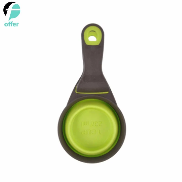 3 in 1 Collapsible Clip Food Measuring Cups for Pets Bowl