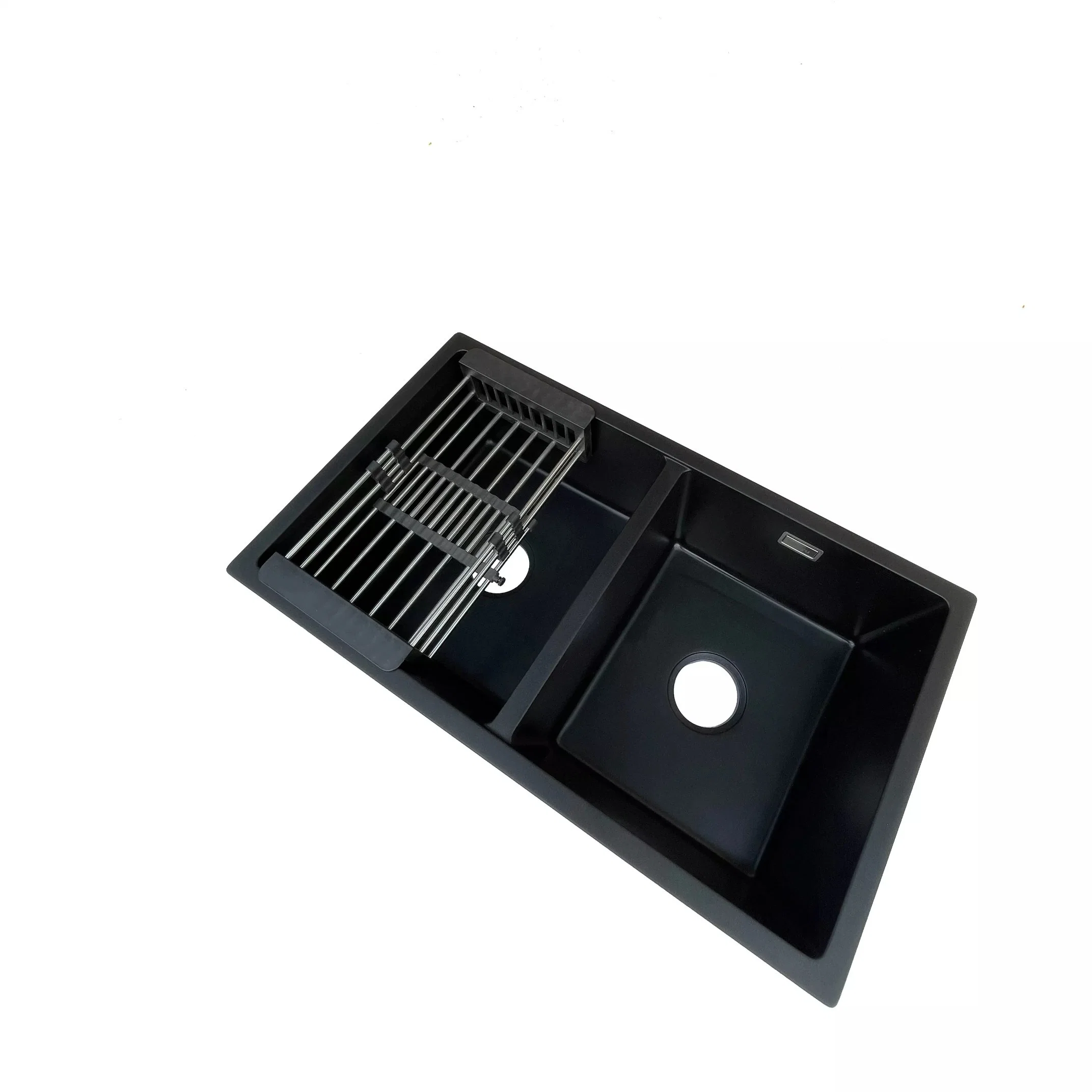 Walnut Acero inoxidable cepillado Vaciar Carrito lavabo artesanal multifuncional del depósito de agua del depósito de Lavavajillas Cocina y baño Hardware