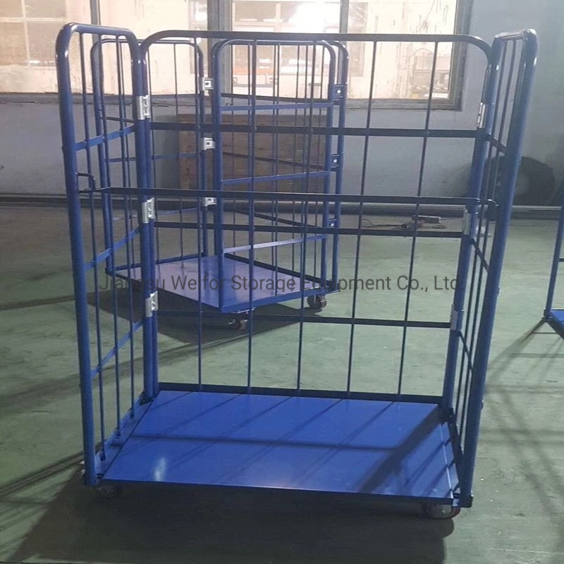 Steel Warehouse Storage Foldable Heavy Duty Roll Cage