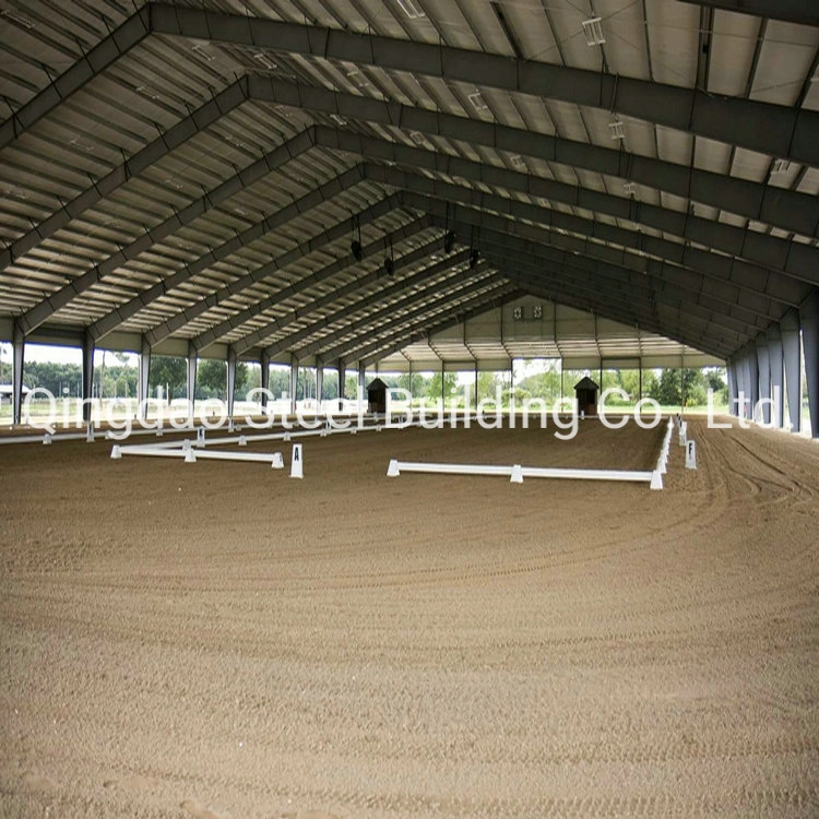 China Galvanized estructura de acero Interior caballo Riding Arena Prehab. Ecuestre Edificio