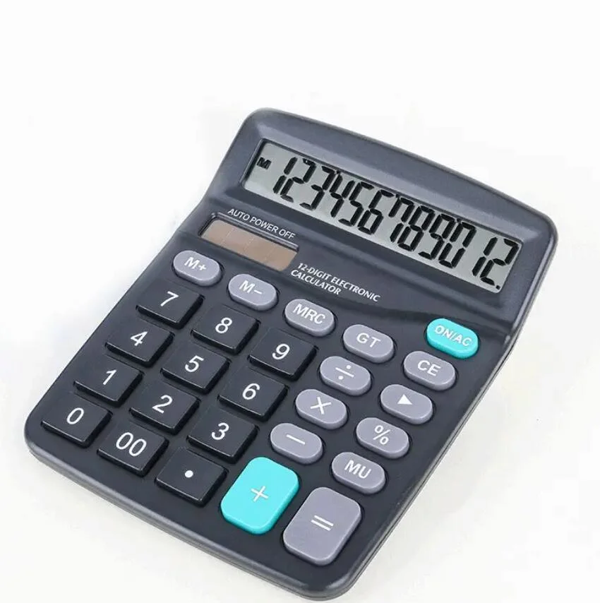 Promoção 12 dígitos Solar Calculator, Solar, pilhas